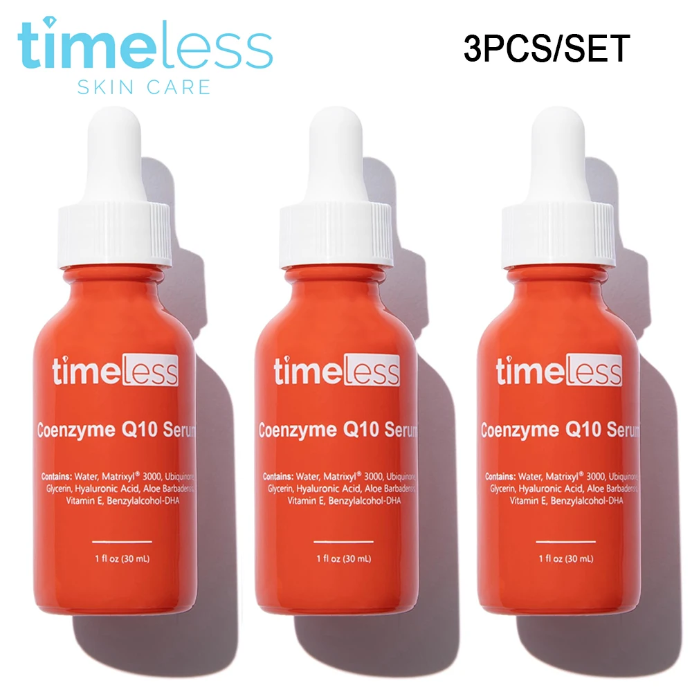 

3PCS Timeless Coenzyme Q10 & Time less Skin Care Vitamin B5 Hydration Serum Matrixyl 3000 Serum 30ml Repair Damage Improve Skin