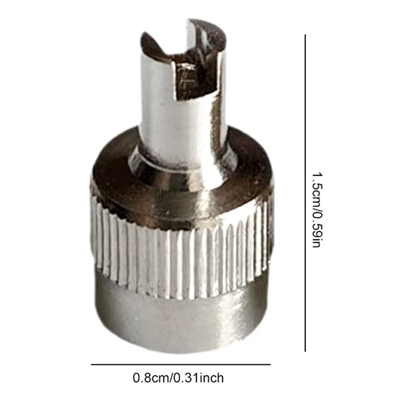 50Pcs Slotted Heads Valve Stem Caps Leak-Proof Metal Slotted Slot Valve Caps Tire Air Dust Cover Accessories