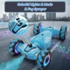4WD RC Stunt Car Toys Remote Control Car 360° Rotating Climbing Car Gesture Radio Remote Control Spray Stunt Car Birthday Gift 5