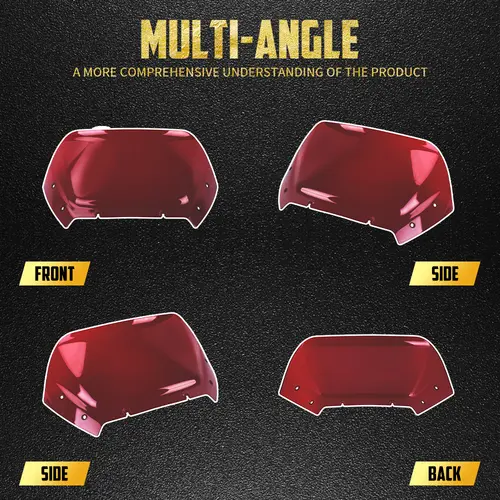 Motorcycle 10" Windshield Fairing Wind Deflector Windscreen ABS For Harley Touring CVO Road Glide 2023 2024 2025 FLTRX FLTRXSE - Image 2