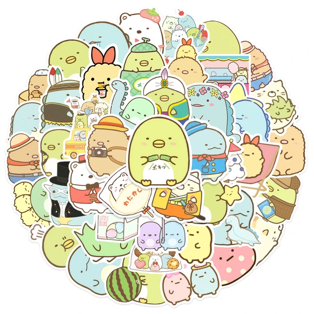 50PCS Cute Sumikko Gurashi Game Stickers DIY Scrapbook Diary Stationery  Luggage Decorative Cartoon Sticker Kids Toys