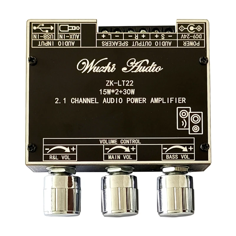 

Плата усилителя сабвуфера ZK-LT22 2x 15 Вт + 30 Вт аудио стерео усилитель доска бас