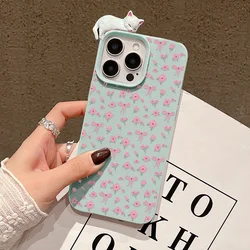 Pink Floral 3D Cat Leather Smartphone Case Cover - iPhone 15 Plus (4 - II20 SP64)