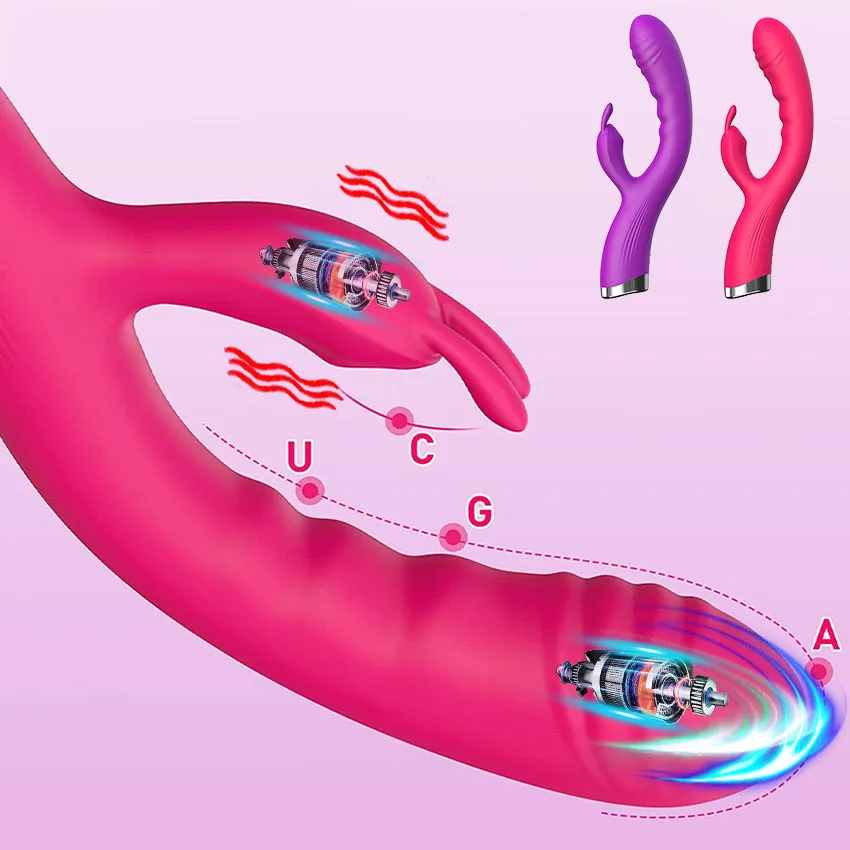 10 Speed G Spot Usb Rechargeable Powerful Dildo Rabbit Vibrator For Women Clitoris Stimulation Massage Adult Sex Toys_voghion.com