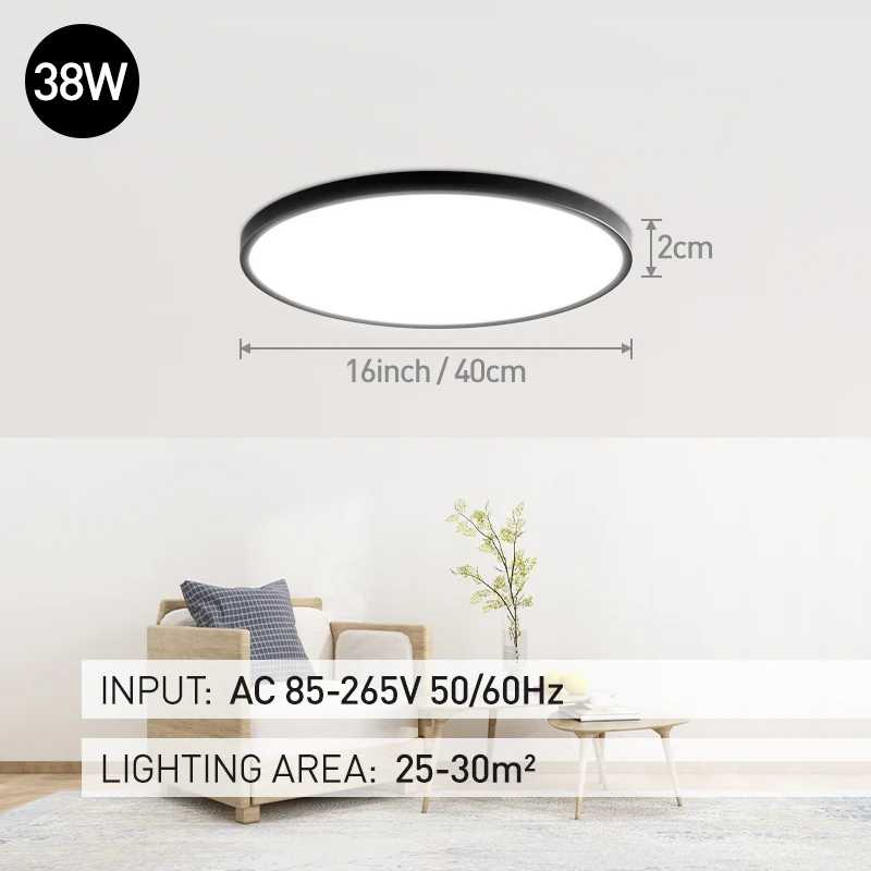 20inch Dimmable Led Ceiling Lamps Smart APP Remote Control Ultra-thin Bedroom Ceiling Lights Panel Light For Living Room Kitchen bathroom ceiling light fixtures Ceiling Lights