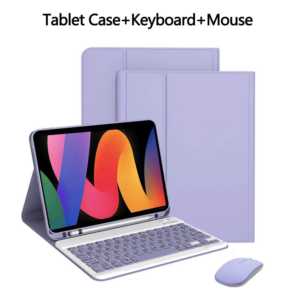 Versatile Keyboard Case with Detachable Bluetooth, Multi-Angle Stand, and Pen Holder