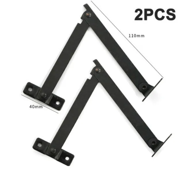 2PCS Metal Lid Support Hinges Stay for Box Furniture Antique Bronze Iron Decorative Hinge for Jewelry Wine and Chest Boxes 2