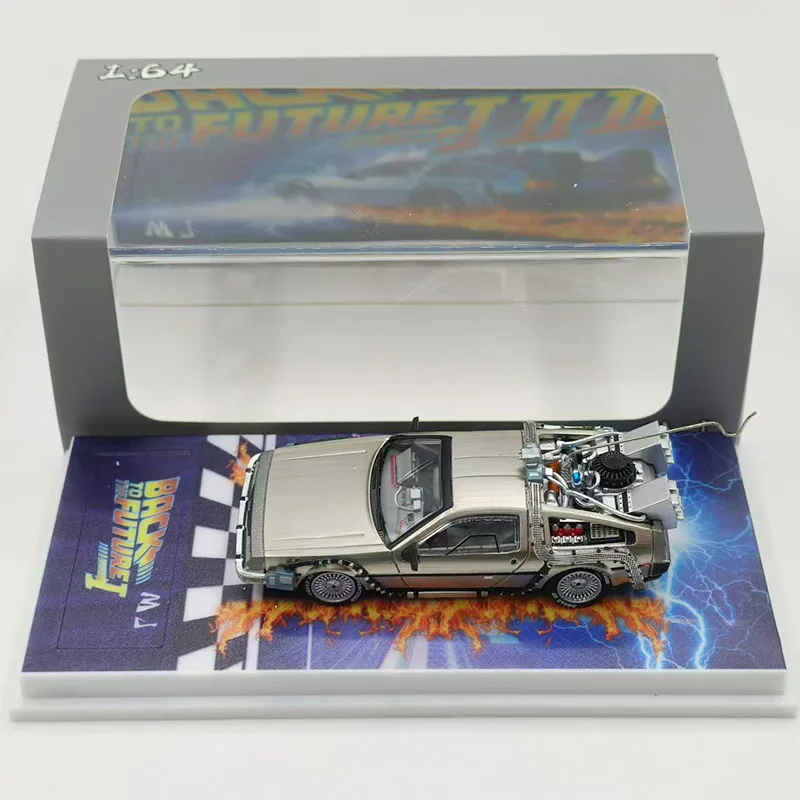 Delorean DMC-12 Time Machine Back To The Future III Stainless Steel Jada 1 18