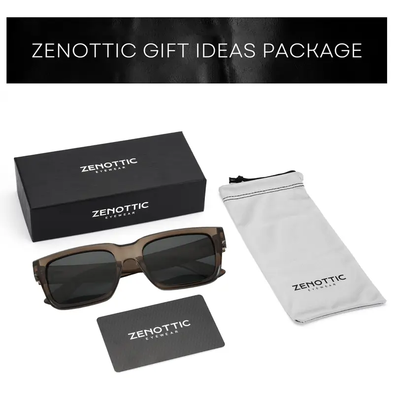 ZENOTTIC Retro Rectangle Sunglasses for Men Women