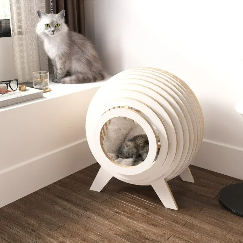 

Honeycomb Cat Cabinet Wooden Cat Cage Luxury Cat Villa Pet Shop Decorations Solid Wood Multi-layer Cat Climbing Frame