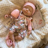 Open Mouth 33cm Pascale Full Body Silicone Reborn Girl Doll With Painted Skin Washable Soft Touch Reborn Girl  Silicone Doll 6