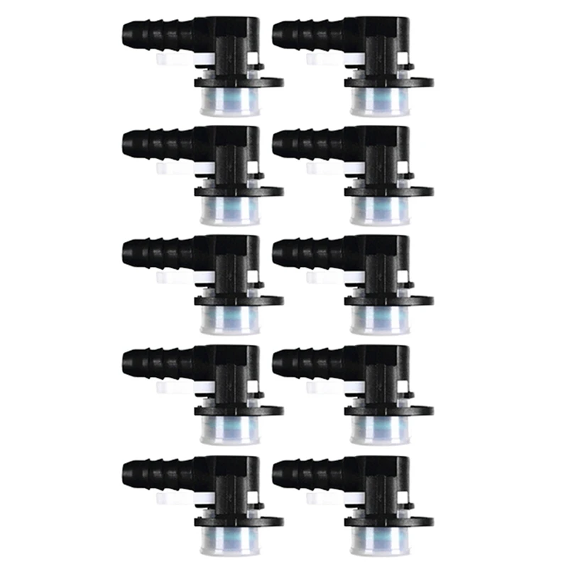 10Pcs Car Water Pipe Connector ID12-ID6 90 Degree L Type Fuel Pipe Quick Connector