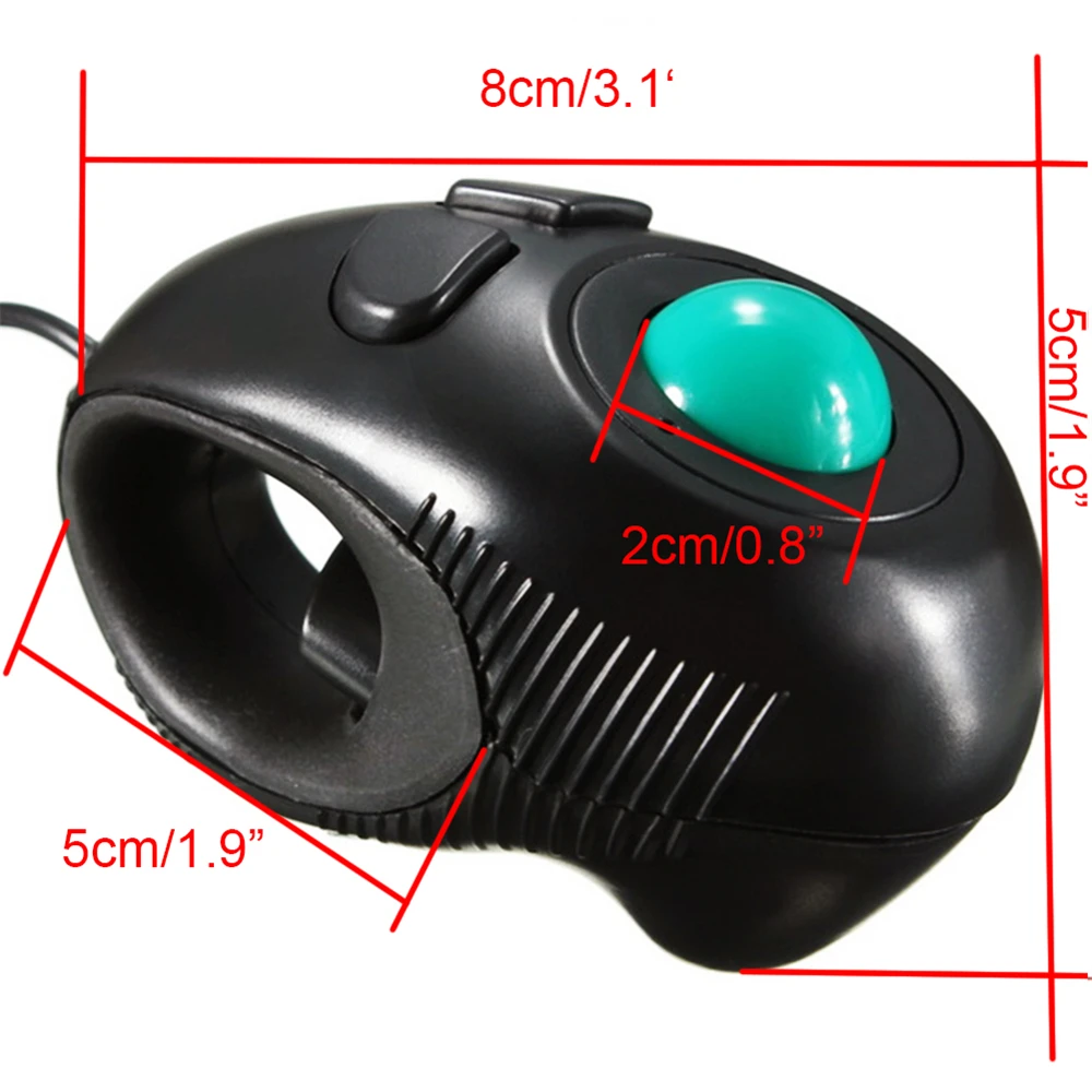 PC 컴퓨터용 손가락 손잡이, 4DB 미니 트랙볼 마우스, 유선 마우스, 휴대용 엄지 컨트롤, 신제품