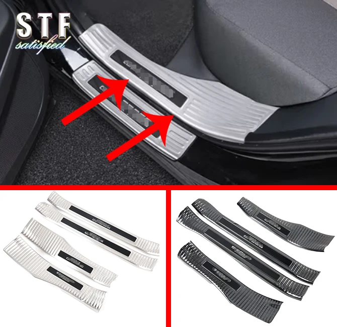 

Stainless Steel Interior Inner Door Sill Protectors For Toyota Corolla Cross (XG10) 2020 2021 Car Accessories Stickers