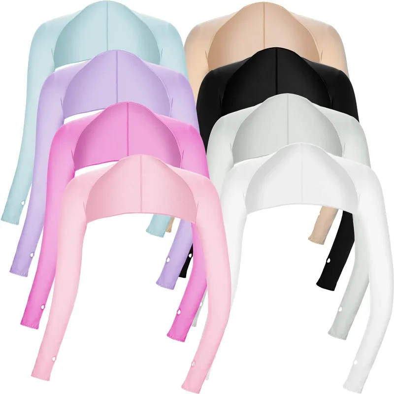 Ice Arm Sleeves Ice Sleeve Gloves Arm Sleeves Sunscreen Gloves Ultra-thin Shawl Arm Sleeves Ice Silk Long Gloves Breathable Sun Protection Anti UV Hand Cover Warmer Outdoor Sports Sleeve