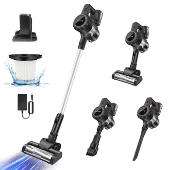 Aspirapolvere senza fili Batteria al litio ricaricabile leggera da 21 V, Lungo tempo di corsa, per tutti i pavimenti in legno, moquette, peli di animali domestici 1