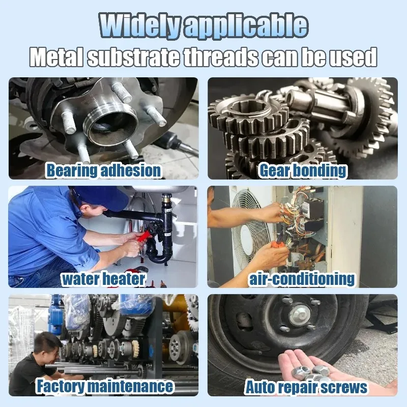 Blue Threadlocker 243- Anaerobic Curing Screw Lock Adhesive for Nuts & Bolts, Anti-Vibration Sealant with Rust Protection (10ml)