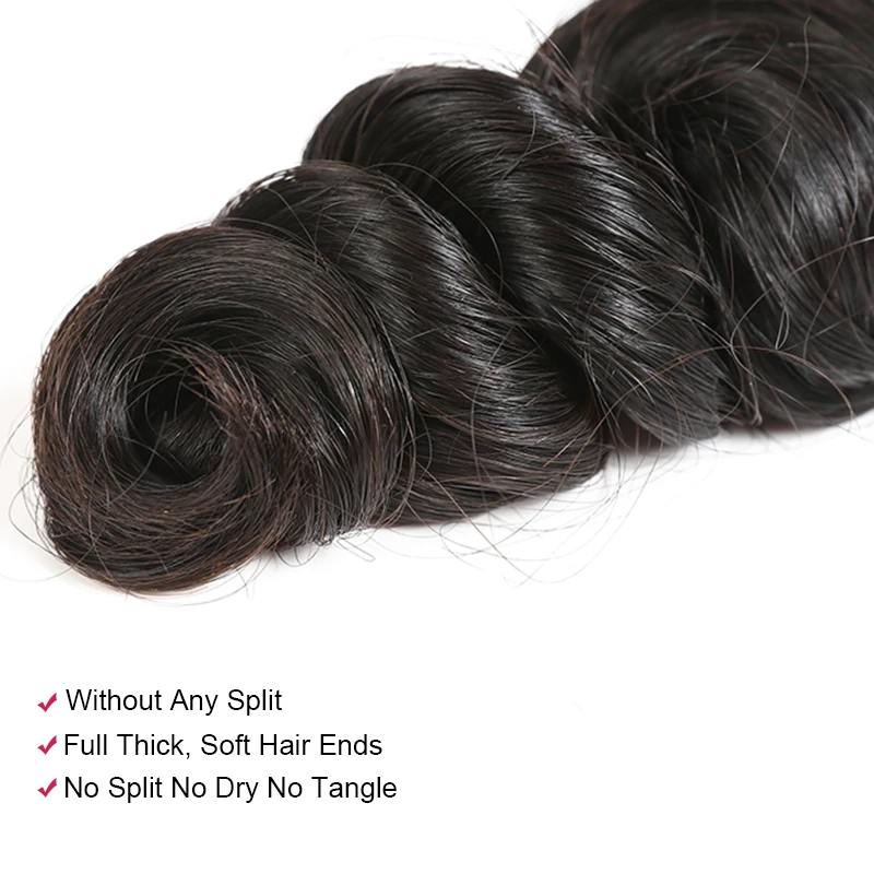 Human Hair Weaves for Women Addbeauty Loose Wave Virgin Human Hair Bundles 100% Unproccessed Raw Virgin Hair Extension Natural - 5