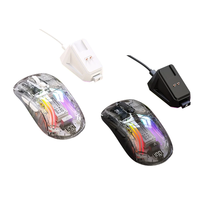 

3 Modes Mouse Attack SharkX2Pro RGB Charging Dock TypeC +2.4Ghz WirelessWired