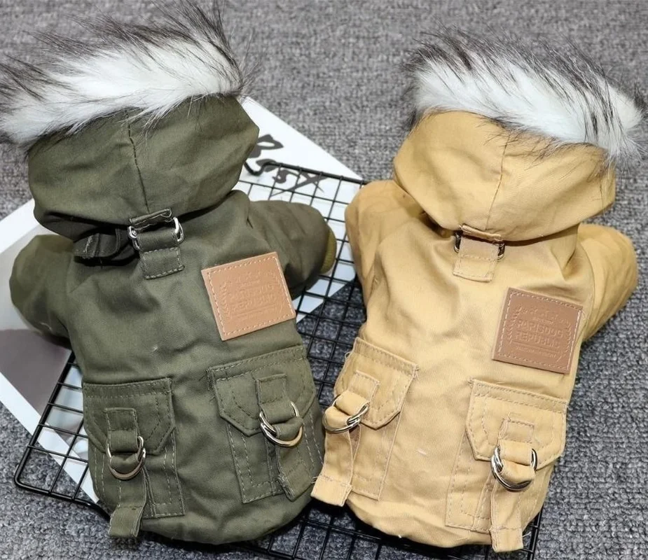 

Pet tooling Coat winter warm dog cat mountaineering clothes puppy kitten double layer fleece Jacket for small big dogs supplies