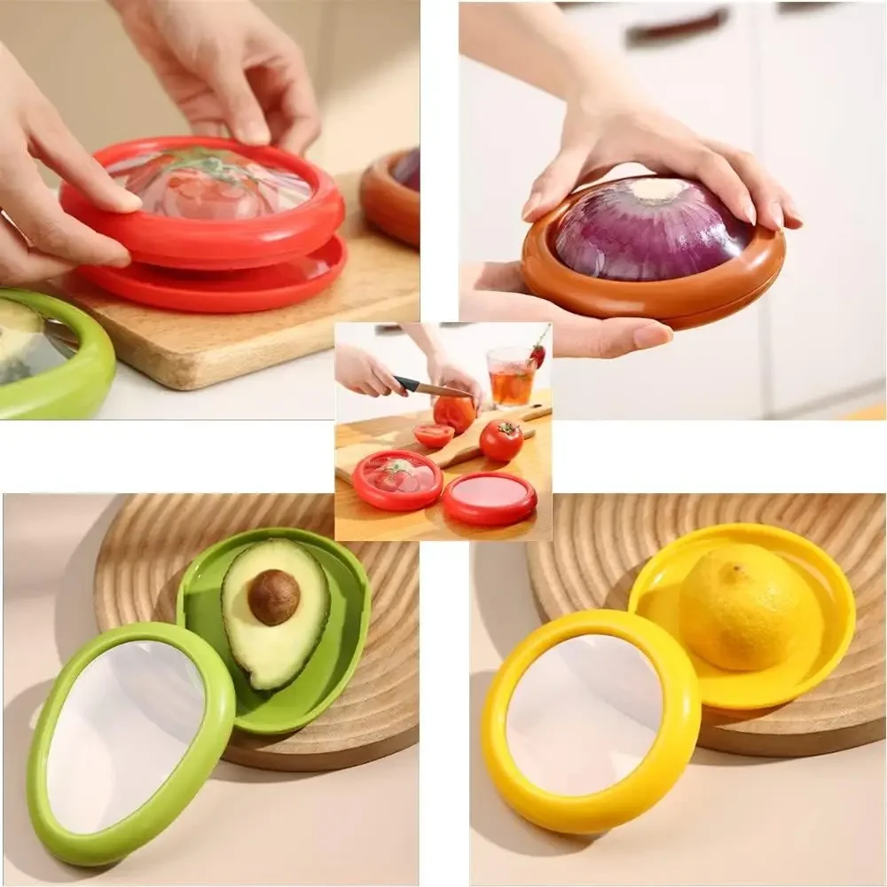Kitchen storage box Food storage container Fruit and Vegetable Storage Containers Reusable Silicone Refrigerator Box Storage Bowls Saver Holder Keeper