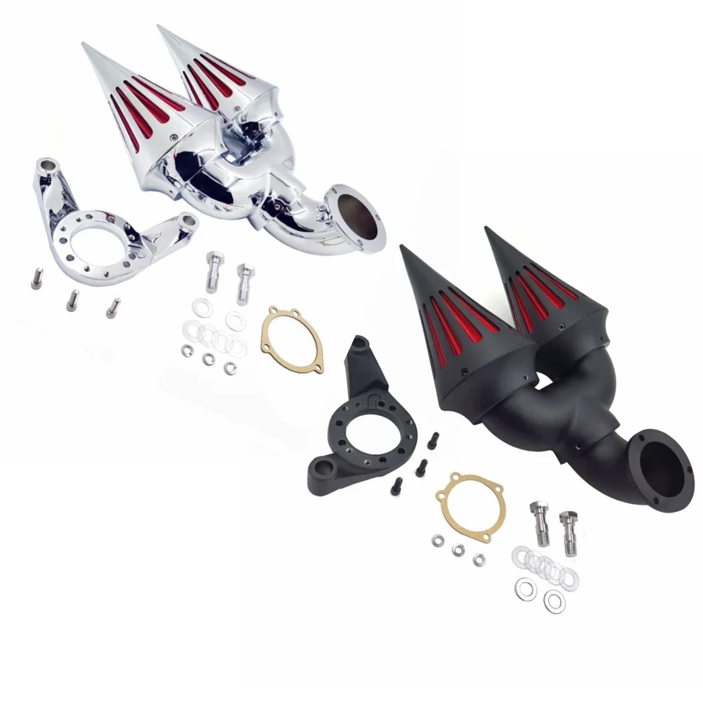 

Запчасти для мотоциклов, хромированный воздушный очиститель с двойными шипами для Harley Davidson CV CARB V-TWIN EFT SPORTSTER