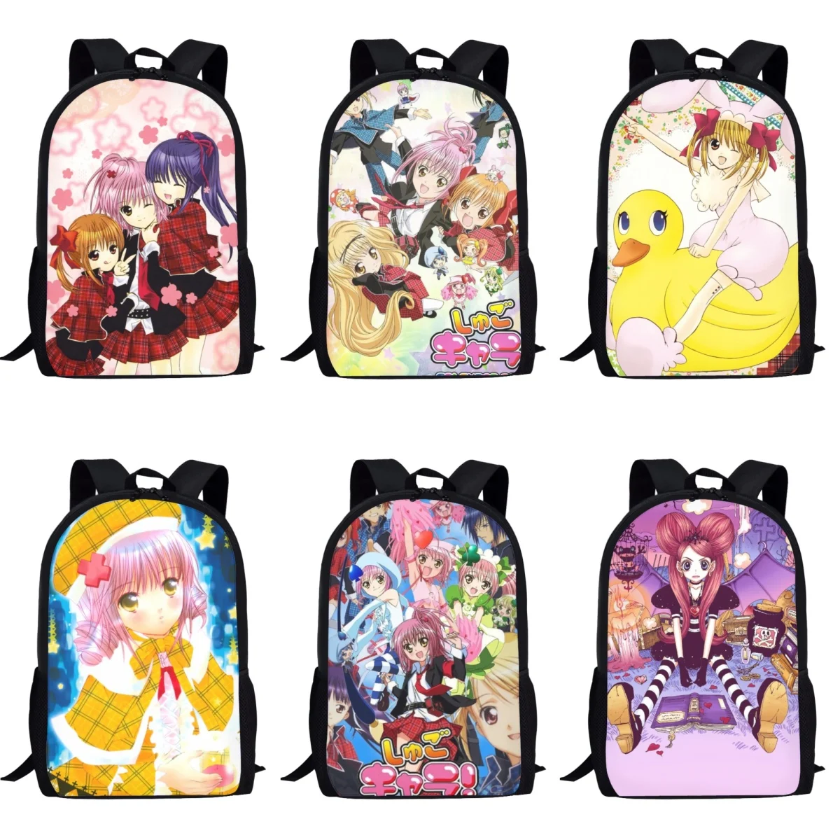 

Shugo Chara Anime PatternGirls Boy School Bag Simple Style High School Knapsack Personalized Bookbags for Teenagers Children 귀여운