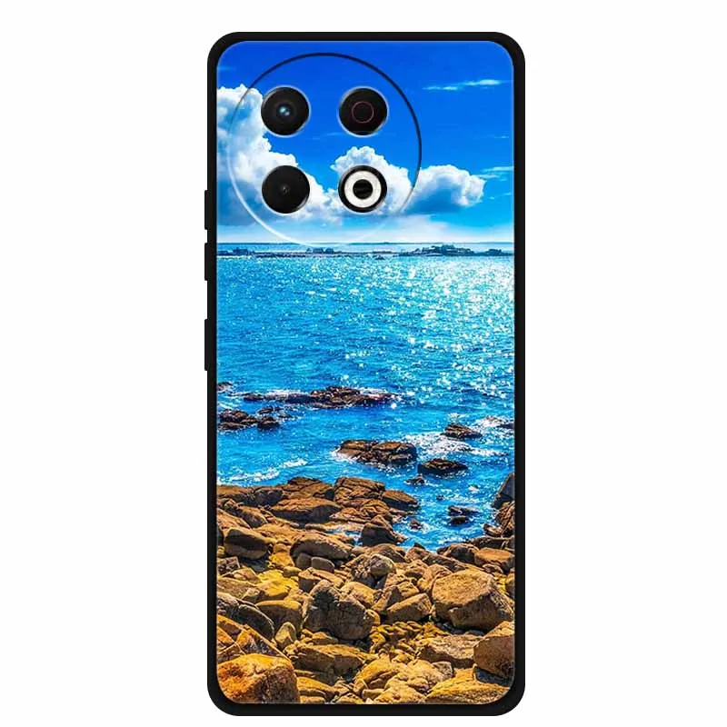 Black Silicone Soft Phone Case - Protective Back Cover