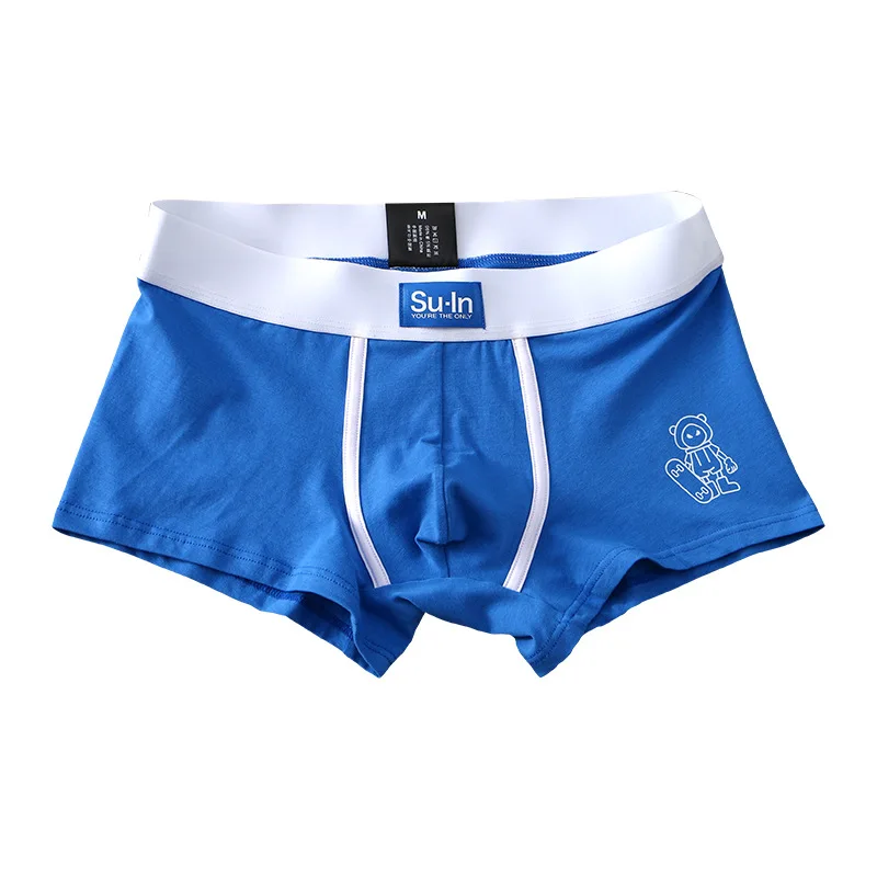 4 pcs/lot  Bear Skateboard Boxer Men Underwear Bermuda Ropa Interior Hombre Mens Boxers Cuecas Masculinas Man Calzoncillos M-3XL