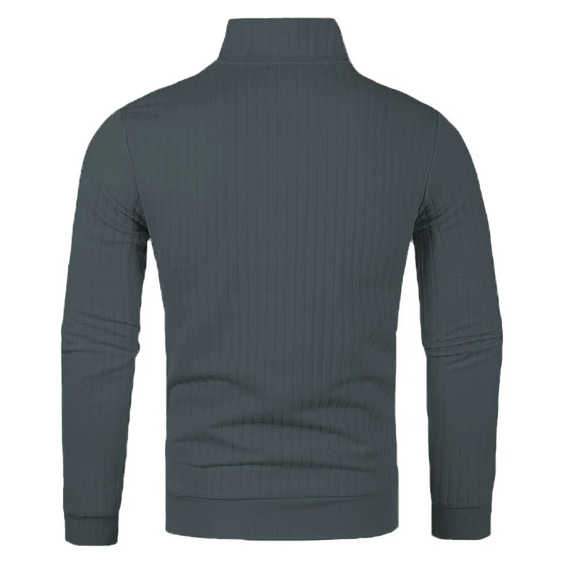 Men's Sweaters Half Zipper Round Collar Knitted Sweater Pullovers Spring Autumn Casual Solid Long Sleeve Knitwears Pullover Men