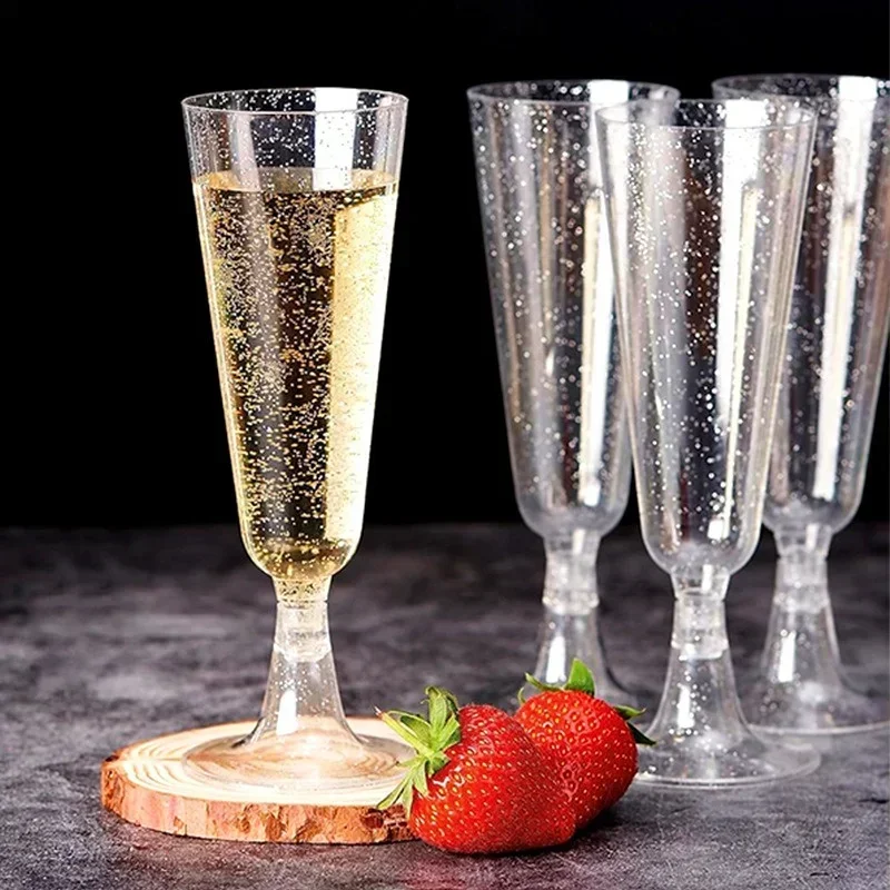 Elegant Clear Plastic Champagne Flutes for Luxurious Events 20