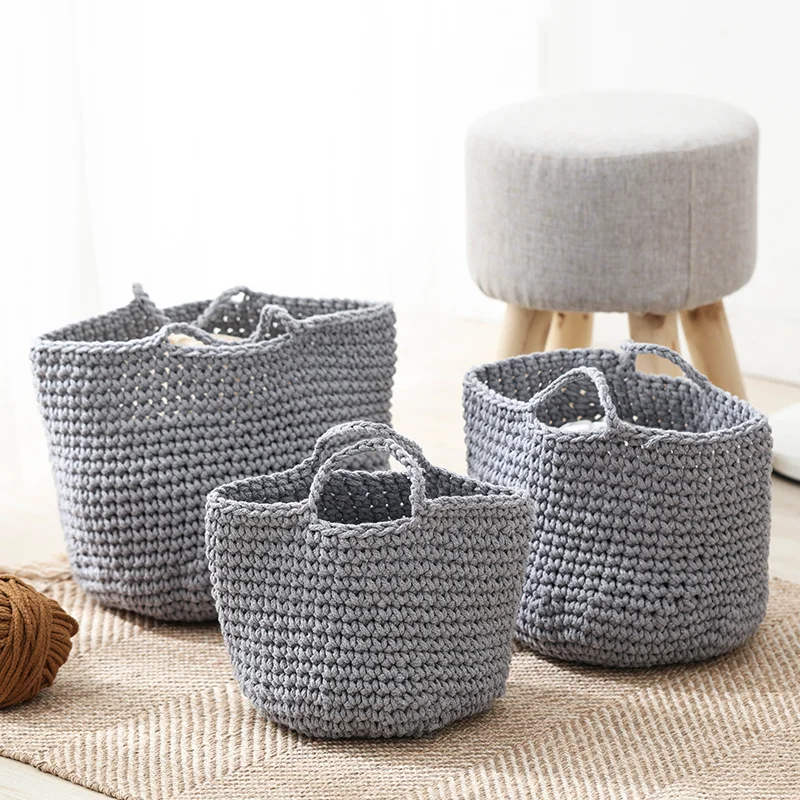 

Cotton hand crochet handbag hanging bag decoration bag clothing storage bag scattered accessories storage finishing bag