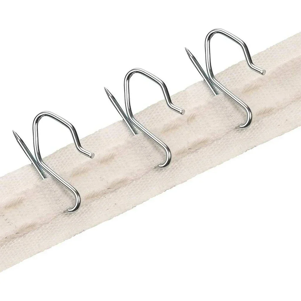 Curtain Accessories Curtain Hooks 10/20/50pcs Metal Curtain Hooks Drapery Pinch Pleat Hook Pins With Clear Box For Window Curtain Door And Shower