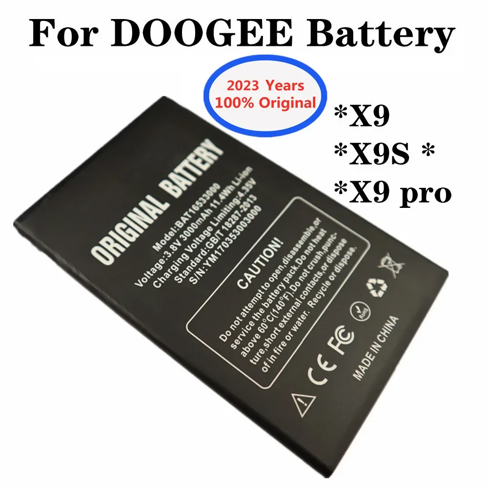 

2023 год оригинальный аккумулятор Для DOOGEE X9 X9S X9 pro BAT16533000 сменный аккумулятор 5,5 дюйма Аккумулятор для телефона батареи