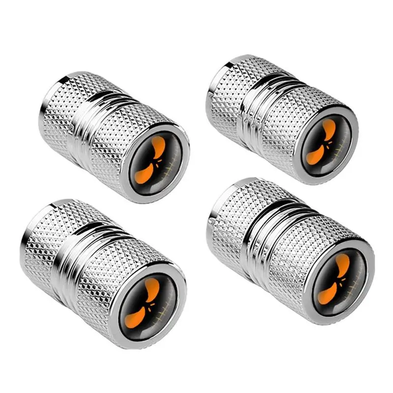 

4 Pcs Car Tire Valve Caps Skull Wheel Valve Caps Auto Tyre Air Valve Stem Caps Dust Cover Car Vehicles Motorcycles Styling