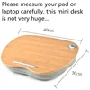 Laptop Mini Table Multifunctional Stands for Pad/Phone/Book Protable Picnic/Camping/Sofa Pillow Seat Cushion Cup Wood Tray 2