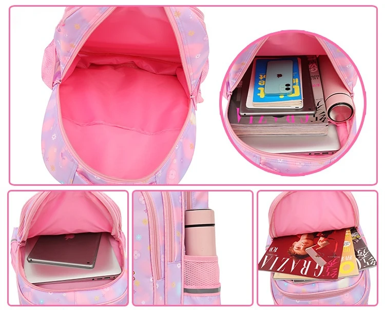 Grade 1-3 New Primary School Bags Cartoon Unicorn Children Large Backpacks Girls Baby High-capacity Backpack for Travel Gift Hot