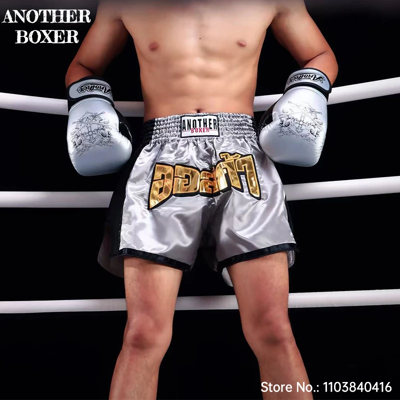 태국 복싱 반바지 메쉬 사이드 무에타이 반바지 격투 킥복싱 반바지 남녀 어린이 스타일리시 격투 MMA 운동 반바지