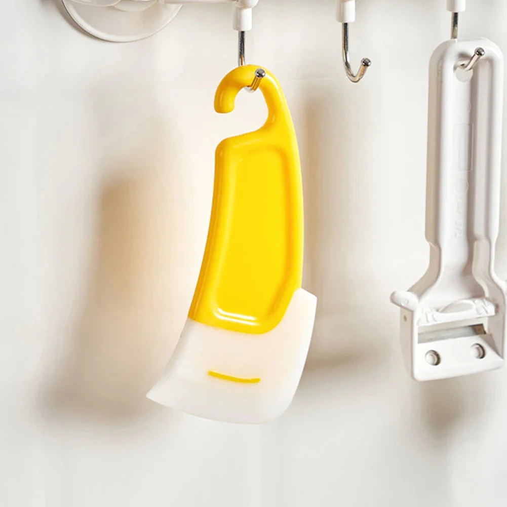 Silicone Bench Scraper Flexible Cleaning Scraper Easy To Clean Dish Cleaning Scraping Spatula Kitchen Tools Kitchen Accessories kitchen pot brush,kitchen cleaning brush,kitchen cleaning tool
