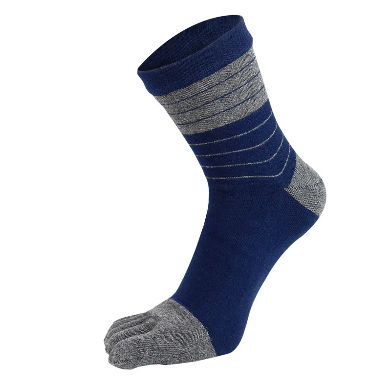 Five Finger Socks for Man Combed Breathable Colorful Cotton Sweat Deodorant Antibacterial Fashion Sport Socks