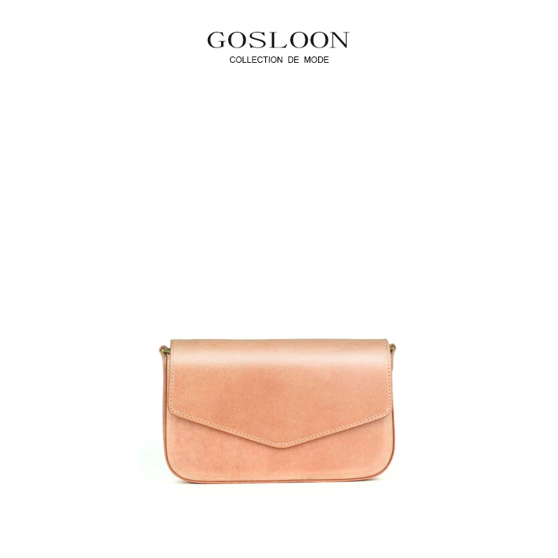 

Gosloon-390 Brand Original Design Cowhide Women's Shoulder Bag Black Formal Style Woven Leather Hand Sewn Envelope Bag Fashion