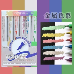 Aesthetic Kawaii Stationery: Vibrant Brush Tip Highlighters and Acrylic Markers (B)