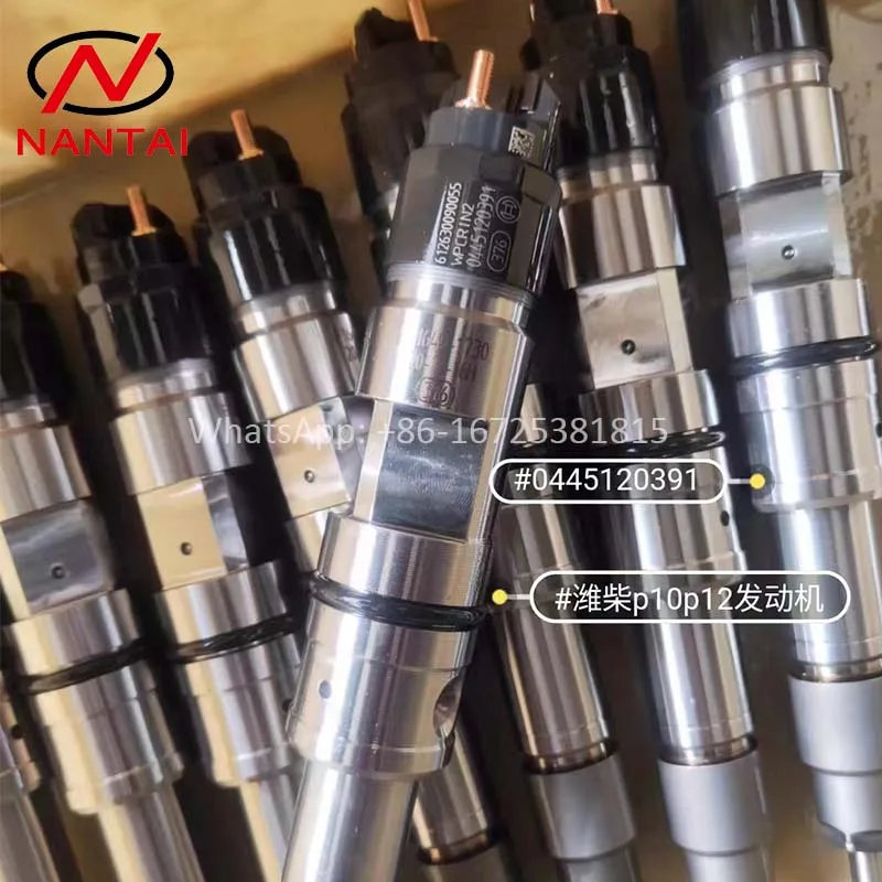 supply diesel common rail injector test bench cheap injector nozzle 3976372 NANTAI 0445120391 Fuel Injector Remanufactured 0 445 120 391 Common Rail Injector Assy 612630090055 for WEICHAI