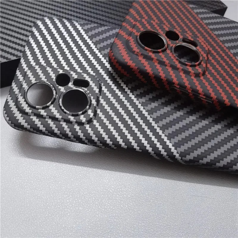 Carbon Fiber Slim Protective Phone Case - Hard Back Cover Shell