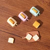 1/2PCS Doll House Mini Simulated Toast Bread Maker Food Play Decoration DIY Model Miniatures Scene Props Resin Accessories 3