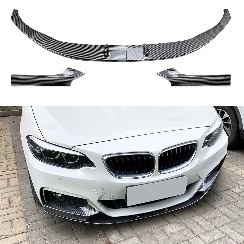 Nero Lucido Paraurti Anteriore Spoiler Splitter Body Kit Protezioni Per Bmw Serie 2 F22 F23 M Sport 2015-2019 Mp Accessori Auto