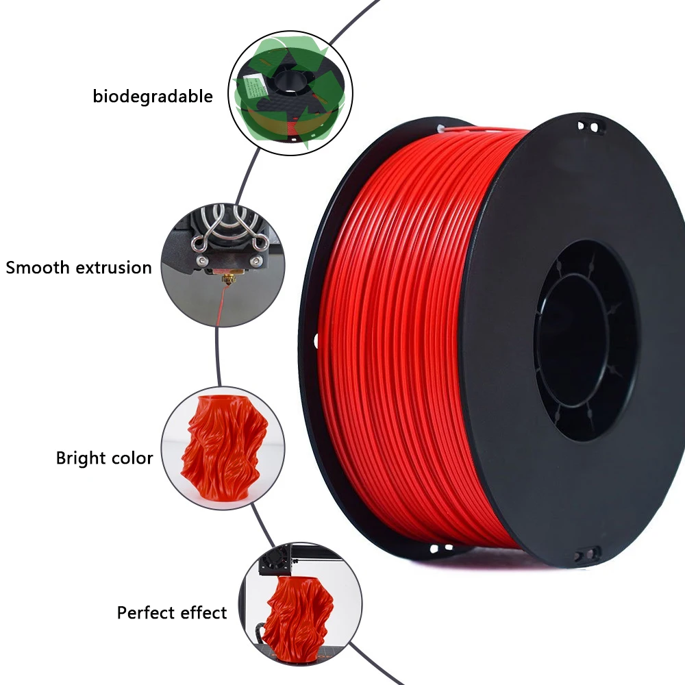 EasyThreed 3D 인쇄 PLA 필라멘트 250g 80M 길이 1.75mm 직경 프리미엄 품질 재료