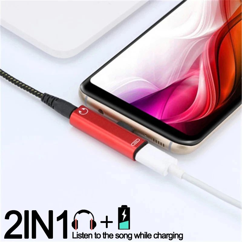 usb female to phone jack adapter 2IN1 Type C To 3.5mm Jack Earphone Charging Cable Converter USB 3.0 to Type C OTG Adapter for MacbookPro Xiaomi Huawei Type-C iphone to hdmi converter