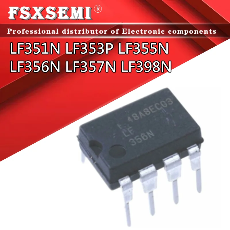 10PCS LF353P DIP8 LF353N DIP 8 LF353 DIP LF357N LF357 LF356N LF356 ...