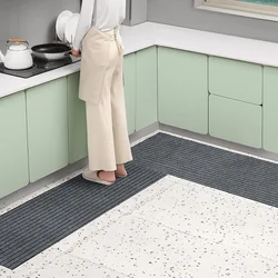 Modern Minimalist Square Floor Mat - Durable, Stain-Resistant, Non-Slip, Machine Washable - 500MMx800MM (Dark gray)